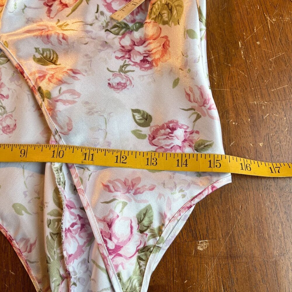 Vintage Fredericks Of Hollywood Floral Satin Cami Slip Dress Women M Cottage Y2K - Picture 9 of 10
